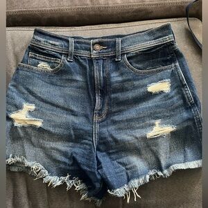 Hollister Blue Distressed Jean Shorts